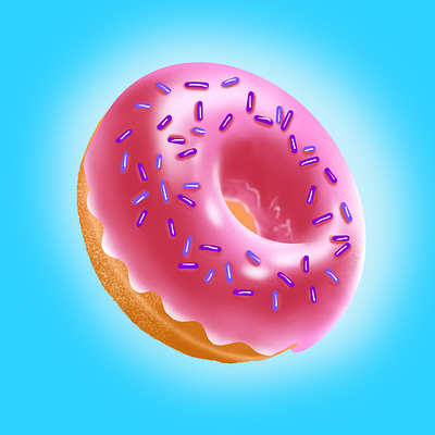 Strawberry donut 100daysofillustration illustration procreate