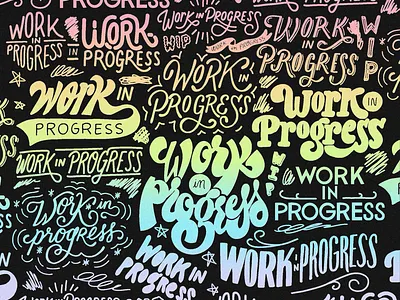 work in progress hand lettering illustration lettering lettering art typography vector