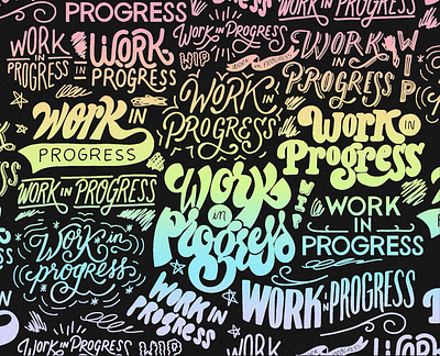 work in progress hand lettering illustration lettering lettering art typography vector