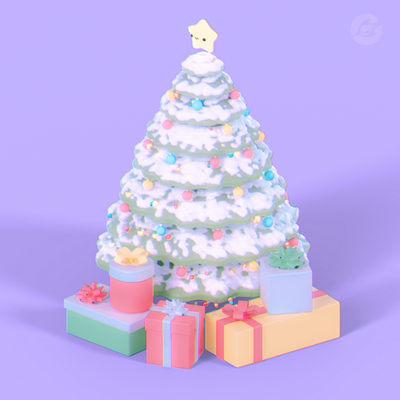 Xmas Tree 3dart 3dartist 3dartwork 3dillustration 3dmodel 3dmodelling b3d blender blender3d blenderart blendercycles blenderrender christmas cycles cyclesrender digitalart render softart xmas