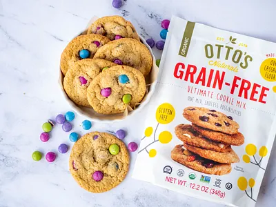 Otto's Naturals Cookie Mix advertising branding food food photography food product development food styling photography product product photography