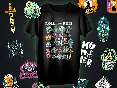 Board game T-shirt collection board cartoon game illustration logo merch rubberhose tshirt