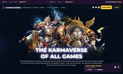 Karmaverse GameFi ui ux