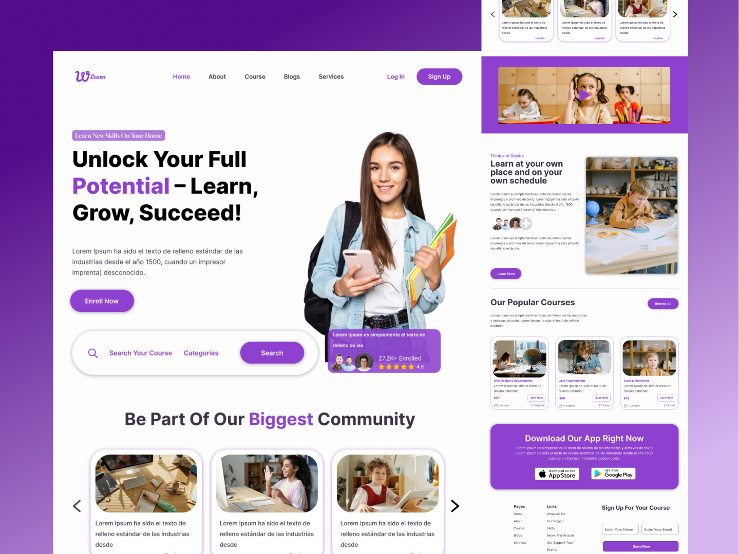 Educational Website Design & UX/UI Web Design branding education education website educational design landing page landing page design modern website design online education ui ui design ux ux design web design website website design website ui website ui design website uiux design