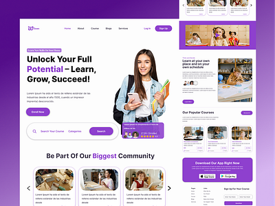 Educational Website Design & UX/UI Web Design branding education education website educational design landing page landing page design modern website design online education ui ui design ux ux design web design website website design website ui website ui design website uiux design