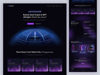 MetaWallet - Web3 Universe cryptodashboard digitalwallet landingpage uidesign uxdesign web3design webdesign