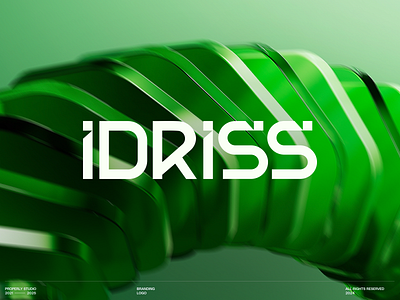 IDRISS- Rebrand 3d ai animation brand identity branding clean logo color crypto fintech graphic design green idriss logo minimalist logo rebrand visual identity web3