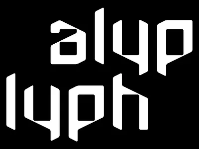 alyph cyberpunk feedback font futuristic geometric technical typeface wip work in progress