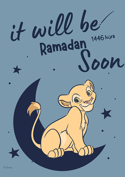 Ramadan very soon post animation branding cool design eid graphic design illustration islamic lion lionking logo moon nala poster ramadan semba stars ui