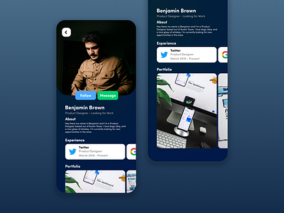 Daily UI #6 - User Profile 100 days of ui aesthetic app connect daily ui design digital design interface design minimal social media ui ui design vector web web design