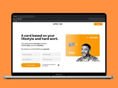 Upward: Landing Page banking creditcard figma fintech fintech app fintech branding uidesign uxdesign website design