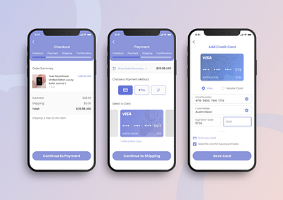 DailyUI 2 Credit Card Checkout checkout checkout flow credit card checkout dailyui dailyui 002 design e comerce e commerce design mobile ui ui ui design uiux