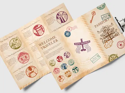 STAN HYWET PASSPORT branding brochure childrens brochure graphic design icon design identity illustration interactive design museum stamps system design