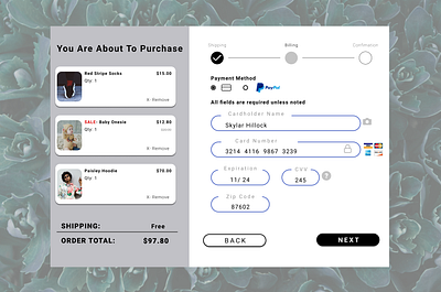 UI Challenge Day 2- Credit Card Checkout