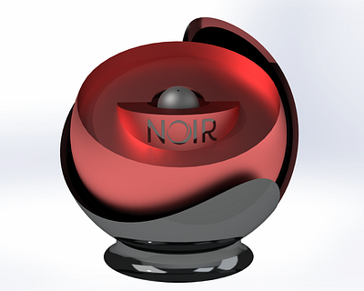 Noir perfume bottle 3d model branding illustrator logo product design render solidworks