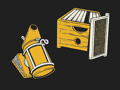 Bee Farming adobe illustrator bee box bee farm bees candy farm food honey honey bees honey bottle honey jar honey packaging honeycomb illustration illustrator label organic stickers summer