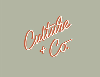 Culture + Co. Alternate Logotype branding charcuterie cheese cheese brand design drop shadow handlettering illustration lettering logo nashville restaurant typography wine wine branding