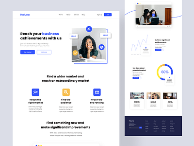 Landing page digital marketing daily ui design landing page ui uidesign ux web web design website