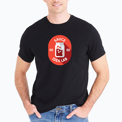 sauce shirt flat design illustration logo