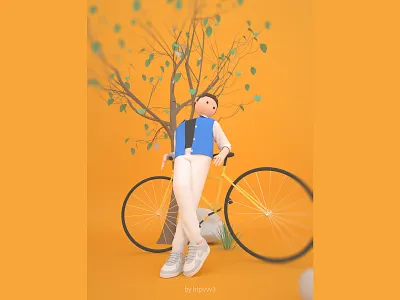 Casual and comfortable people 3d art c4d illustration man 插图 设计