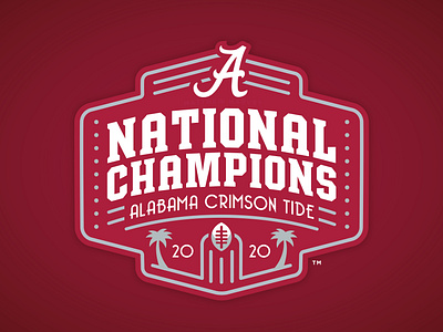 ALABAMA CRIMSON TIDE - 2020 NATIONAL CHAMPIONS - Logo Concept 2020 2021 alabama branding cfp college football crimson tide football matt harvey ncaa