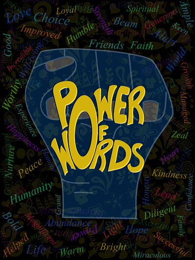 Power Of Words cover artwork coverpage design digitalart doodle doodleart illustrations illustrator justlikedoodle newsletter power powerofwords