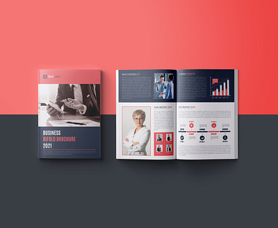 "BUSINESS BI-FOLD BROCHURE 2021" adobe illustrator adobe indesign annual report design bifold brochure design brand identity branding brochure business brochure design color idea company profile company profile design corporate brochure design design idea