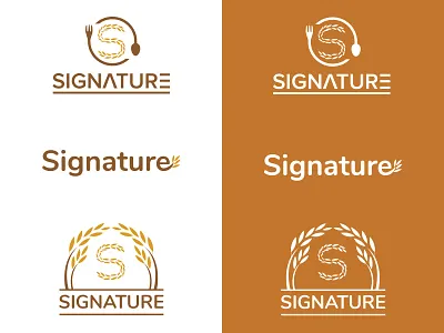 Signature Rice Logo Design app branding design flat icon illustration logo mockup typography ui ux vector