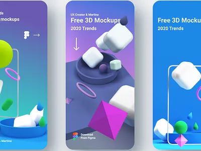 Figma 3D No 3 design illustration ui vector