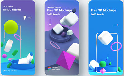 Figma 3D No 3 design illustration ui vector