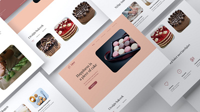 Pastry Shop Website Design design flat pastry shop typography ui ux web design webdesign website website design