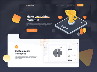 Gamemick application design gradient illustration ui vector web