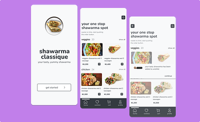 Shawarma Classique Pages app branding design designs figmadesign product design prototype splash ui ux