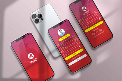 Music App Design app app design branding design illustration logo mockup music music app typography ui ux vector