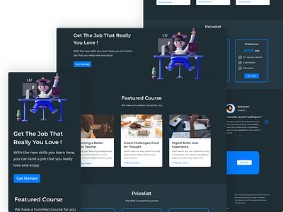 Course Web Design 4 clean design clean ui dark dark ui design ui ui design ux web website design