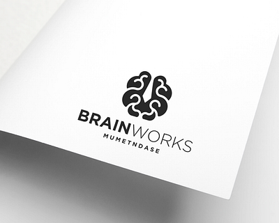 Brain Works abstract brain brand identity branding character design icon lettering logo monogram symbol vector works