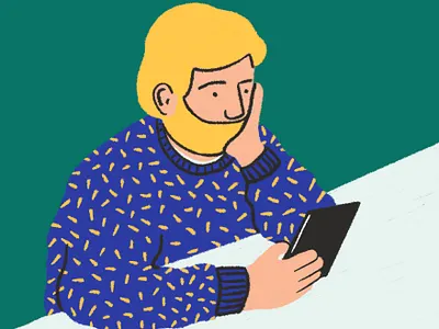 So much reading these days color palette concept ebook illustration kindle kobo primary colors procreate reader reading