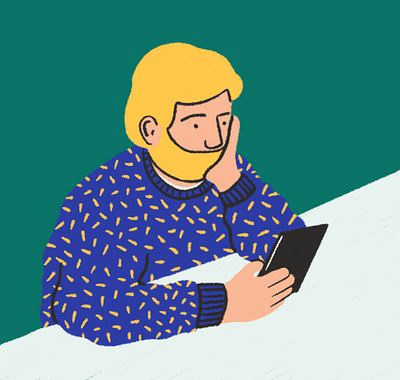 So much reading these days color palette concept ebook illustration kindle kobo primary colors procreate reader reading