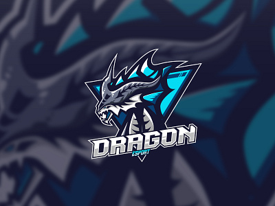 Dragon Blue blue cyber cybersport dragon esport logo mascot mascot design mascotlogo sport