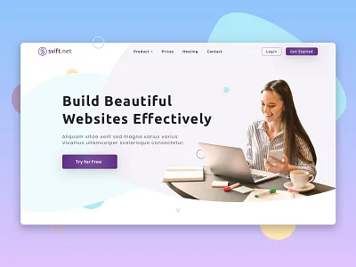 Web Design | Danish Web-Builder Tool (Saas) clean clean design clean ui colourful danish design faded ui ui design uidesign web design webdesign website website builder website design