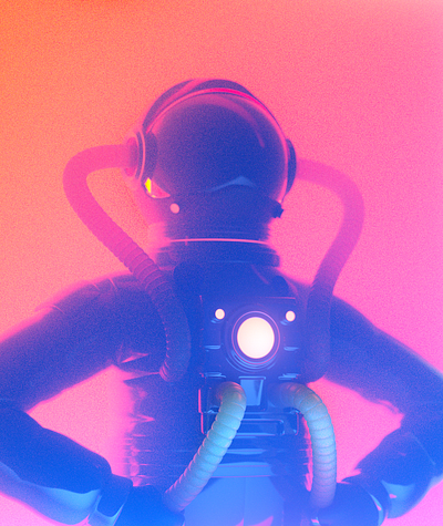 ASTRO 3d astronaut character illustration people render