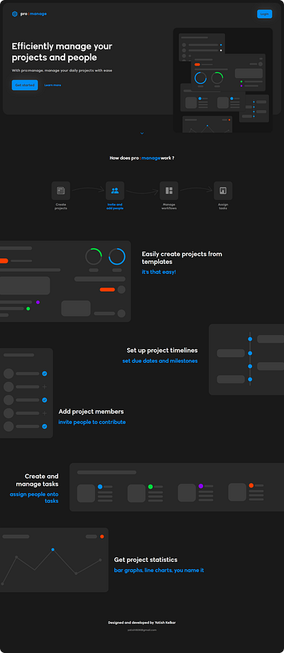 Project Management Software branding dark design illustration people project project management project management tool ui uiux web webapp website