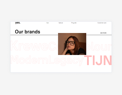 Brands section branding design ecommerce ecommerce design figma hover hover animation hover effect minimal ui ux web webdesign