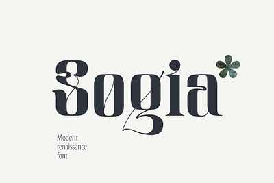 Sogia modern renaissance font decoration font identity line multilingual renaissance serif type vintage