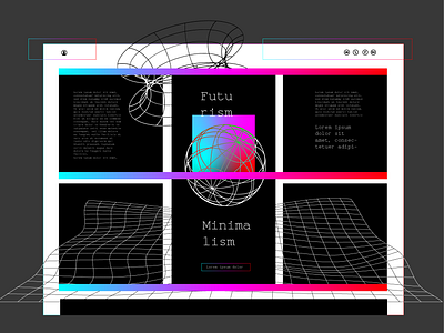 wireframe experiment 01 3d art brutalism cuberpunk design graphic graphic design illustration illustrator minimal minimalist vector web web design webdesign website design wireframe wireframe design