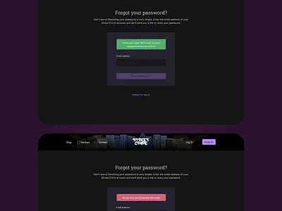 SC | Password Reset figma forgot password gaming ui log in password reset product design reset password ui ui design user interface