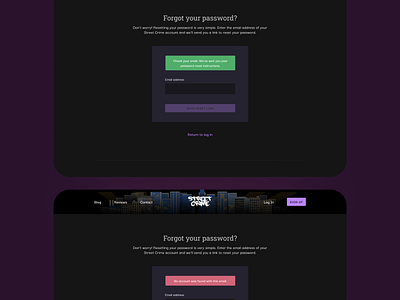 SC | Password Reset figma forgot password gaming ui log in password reset product design reset password ui ui design user interface