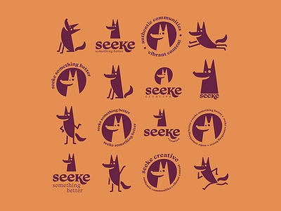 Seeke Creative logo and flash sheet brand content corporate design flash identity logo oklahoma rebrand retro tulsa wolf