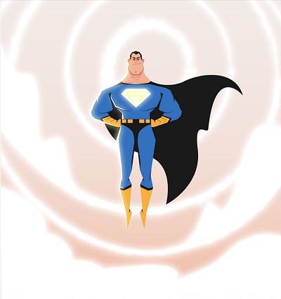 Superman artwork design hero illustration illustrator man sky style vector