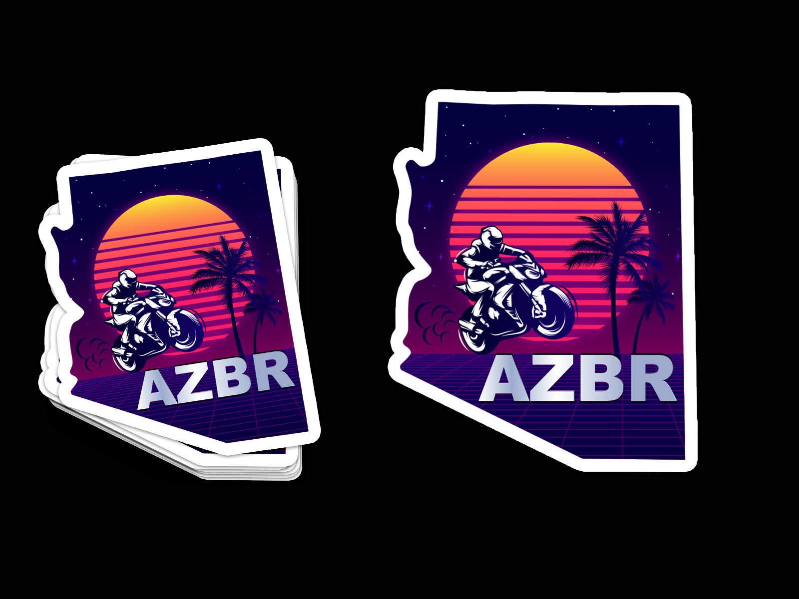 Example of Bike sticker mockup